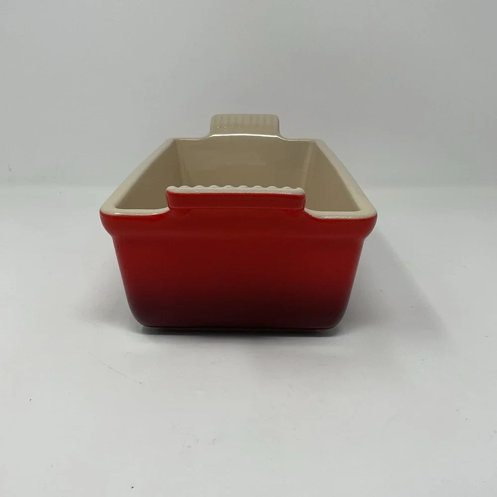 Le Creuset Stoneware Heritage Loaf Pan Cerise Red New In Box